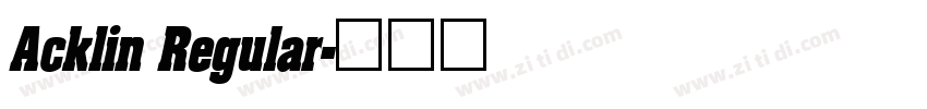 Acklin Regular字体转换